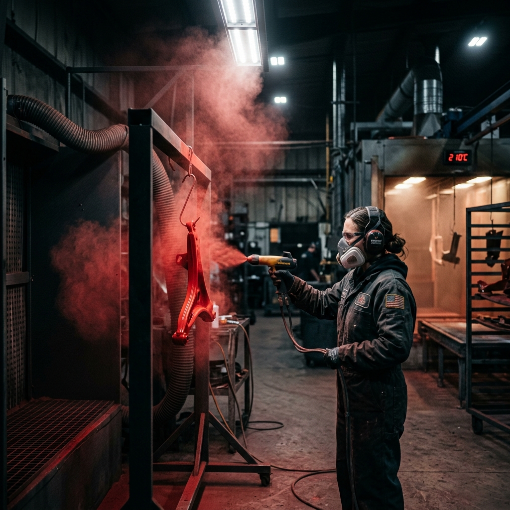 Powder coating facility